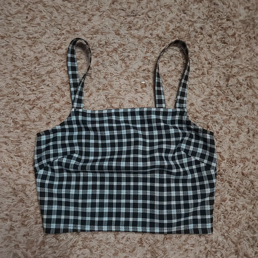BP Strap Plaid Short Top Womens XS